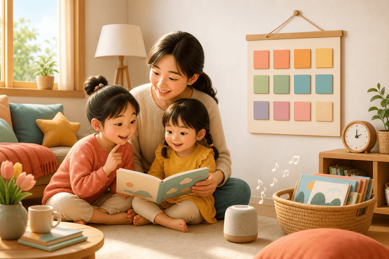 12주 동안 영어 그림책과 노래 루틴을 함께 만드는 엄마와 두 아이